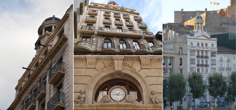 Fachadas del edificio de la Antigua Banca Llorenç, por plaza de la Paeria y avenida Blondel. Cecília López