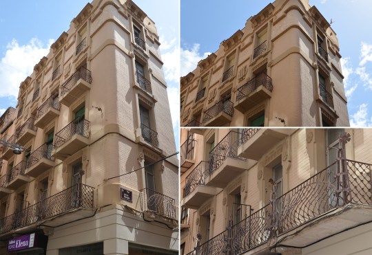 Los motivos florales y geométricos destacan en la casa Bergós. Cecília López